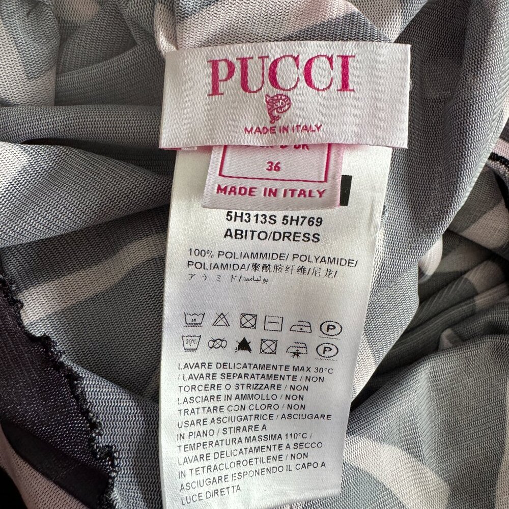 Emilio Pucci labirinto print tulle dress - black - Picture 13 of 14